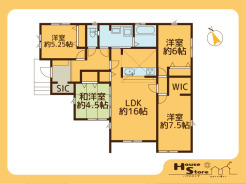 1号棟 ※図面と現況に相違がある場合は現況優先となります。